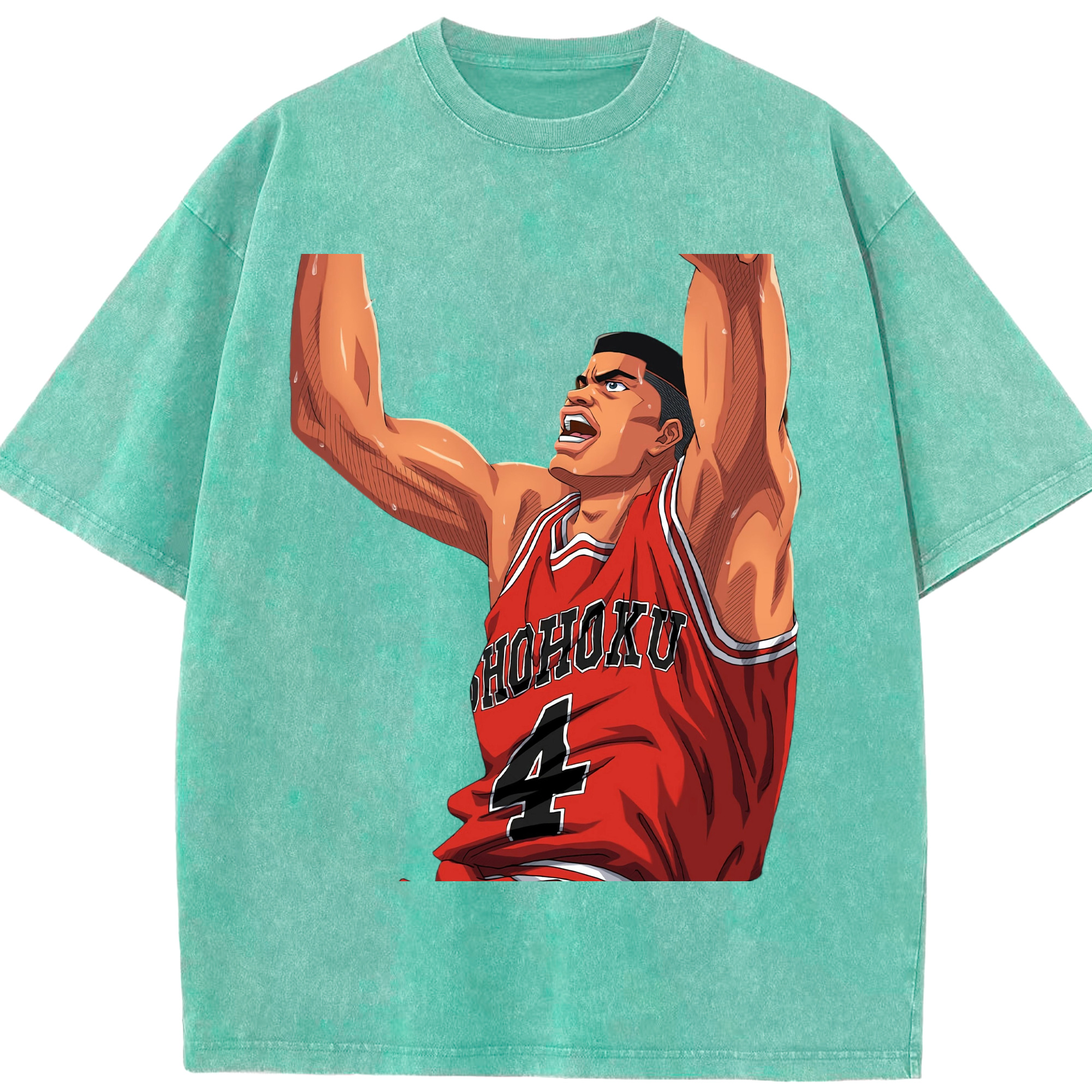 （画像用） SLAM DUNK／スラムダンク 綿100% ヴィンテージ風 半袖Tシャツ（フロントプリント）